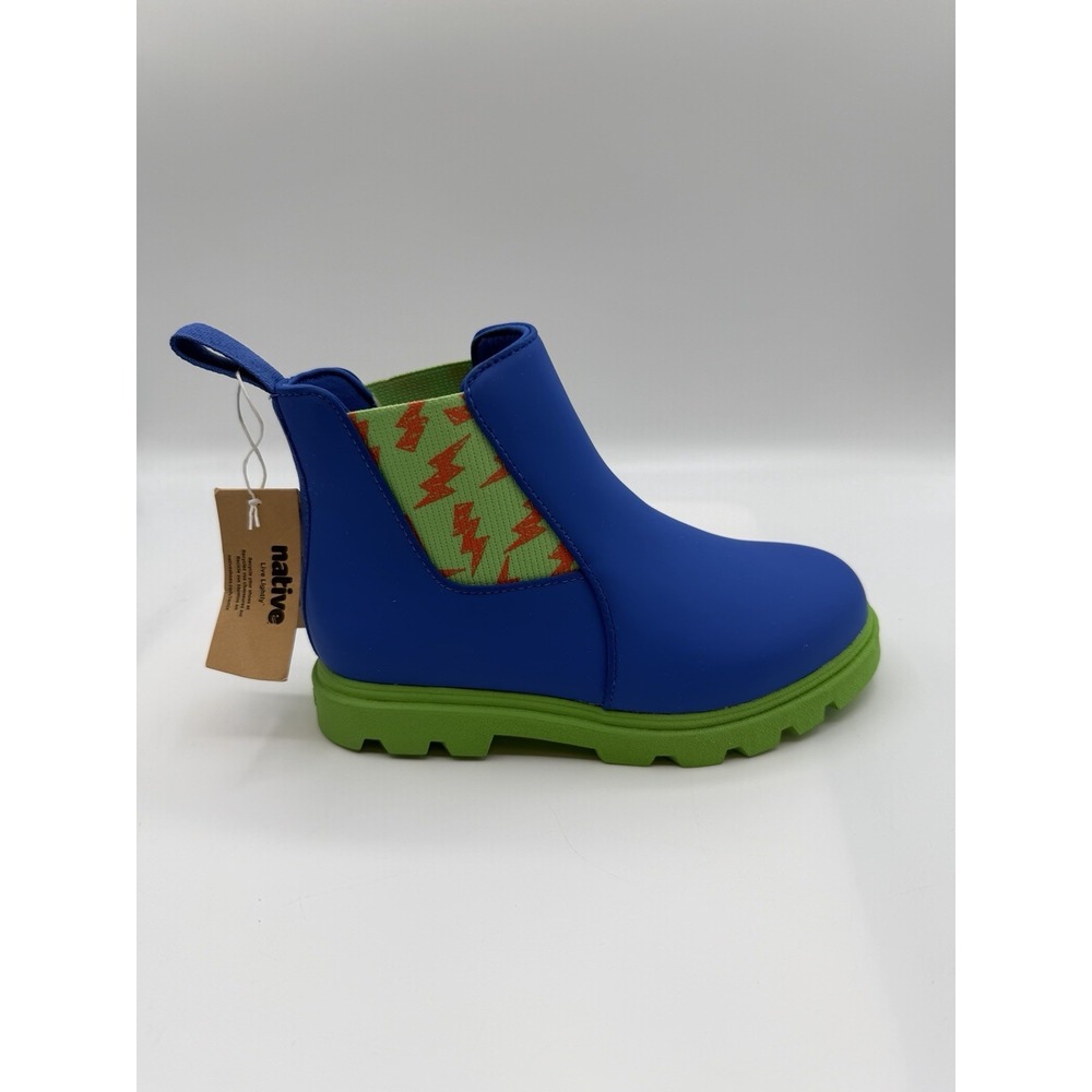 Native Kensington Treklite Bloom Boots, Kids US: J1, EU:32.5, Blue,Green,Flame